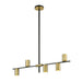 Z-Lite Calumet Matte Black Olde Brass Island Billiard 814-5L-MB-OBR | theLightShop