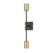 Z-Lite Calumet Matte Black Olde Brass Wall Sconce 814-2S-MB-OBR | theLightShop
