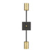 Z-Lite Calumet Matte Black Olde Brass Wall Sconce 814-2S-MB-OBR | theLightShop