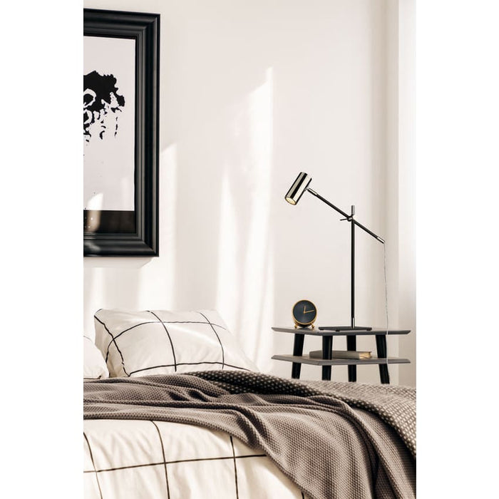 Z-Lite Calumet Matte Black Polished Nickel 1 Light Table Lamp 814TL-MB-PN | theLightShop