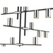 Z-Lite Calumet Matte Black Polished Nickel Chandelier 814-12MB-PN | theLightShop