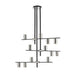 Z-Lite Calumet Matte Black Polished Nickel Chandelier 814-12MB-PN | theLightShop
