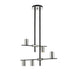 Z-Lite Calumet Matte Black Polished Nickel Chandelier 814-5MB-PN | theLightShop