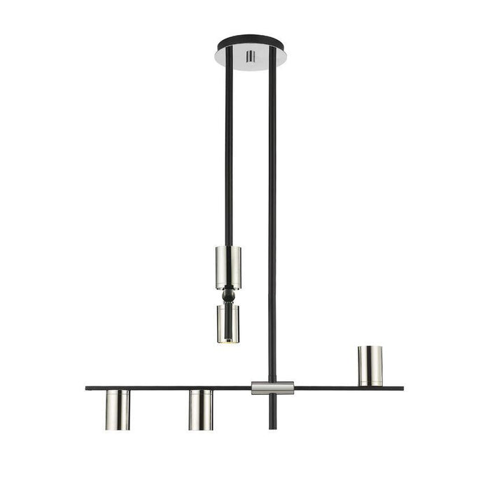 Z-Lite Calumet Matte Black Polished Nickel Chandelier 814-5MB-PN | theLightShop