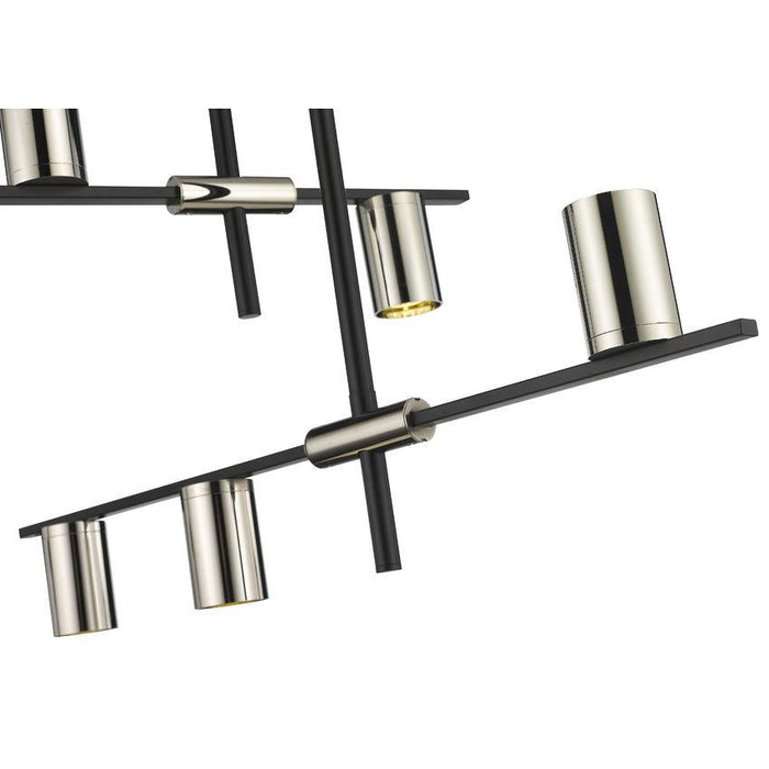 Z-Lite Calumet Matte Black Polished Nickel Chandelier 814-5MB-PN | theLightShop