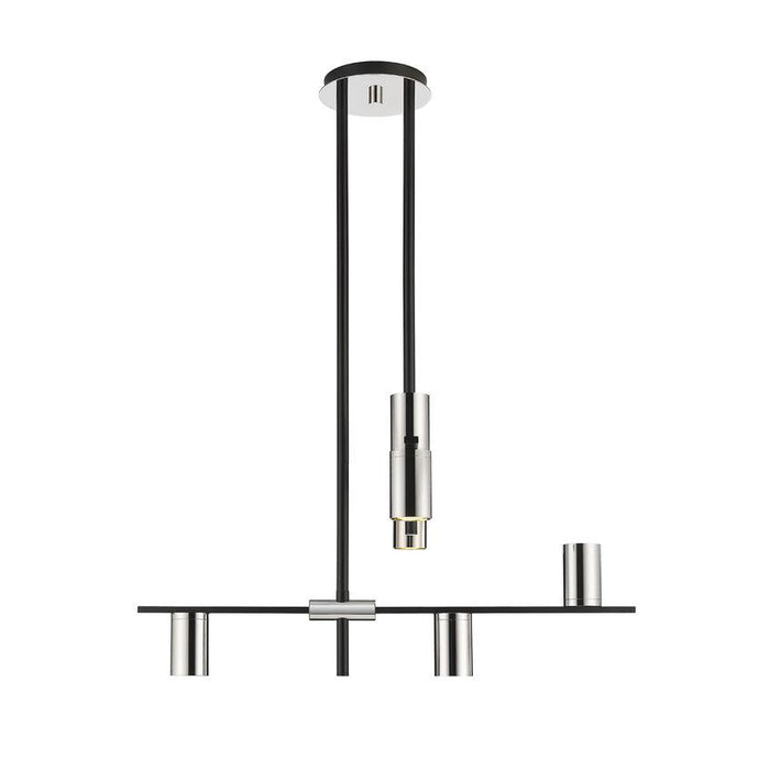 Z-Lite Calumet Matte Black Polished Nickel Chandelier 814-6MB-PN | theLightShop