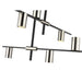 Z-Lite Calumet Matte Black Polished Nickel Chandelier 814-6MB-PN | theLightShop