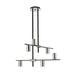 Z-Lite Calumet Matte Black Polished Nickel Chandelier 814-6MB-PN | theLightShop