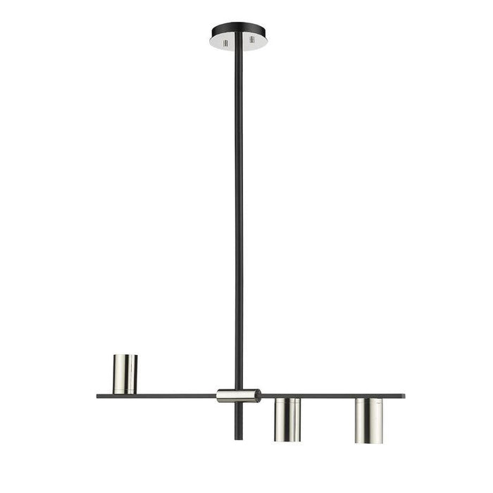 Z-Lite Calumet Matte Black Polished Nickel Island Billiard 814-3L-MB-PN | theLightShop