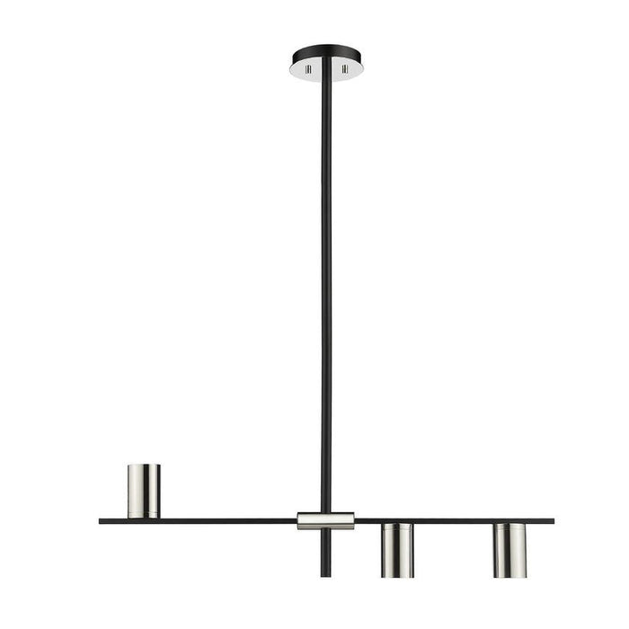 Z-Lite Calumet Matte Black Polished Nickel Island Billiard 814-3L-MB-PN | theLightShop