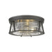 Z-Lite Cape Harbor Bronze Flushmount 491F3-BRZ | theLightShop