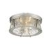 Z-Lite Cape Harbor Brushed Nickel Flushmount 491F3-BN | theLightShop