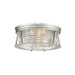 Z-Lite Cape Harbor Brushed Nickel Flushmount 491F3-BN | theLightShop