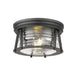 Z-Lite Cape Harbor Matte Black Flushmount 491F2-MB | theLightShop