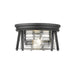 Z-Lite Cape Harbor Matte Black Flushmount 491F2-MB | theLightShop