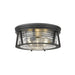 Z-Lite Cape Harbor Matte Black Flushmount 491F3-MB | theLightShop