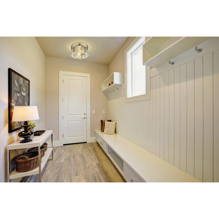 Z-Lite Cape Harbor Polished Nickel Flushmount 491F2-PN | theLightShop