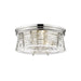 Z-Lite Cape Harbor Polished Nickel Flushmount 491F3-PN | theLightShop
