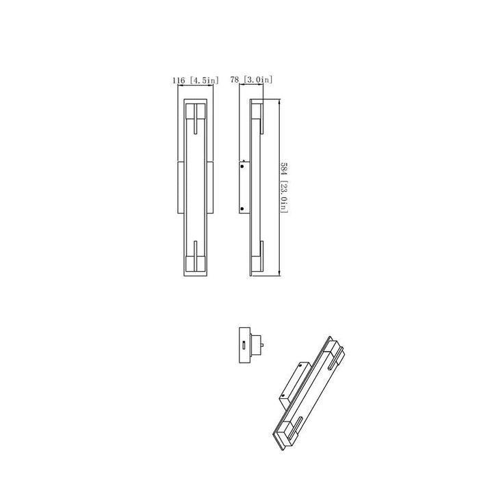 Z-Lite Chase Vanity Chrome LED 1 Light 23 Inch 4100-23W-CH-LED | theLightShop