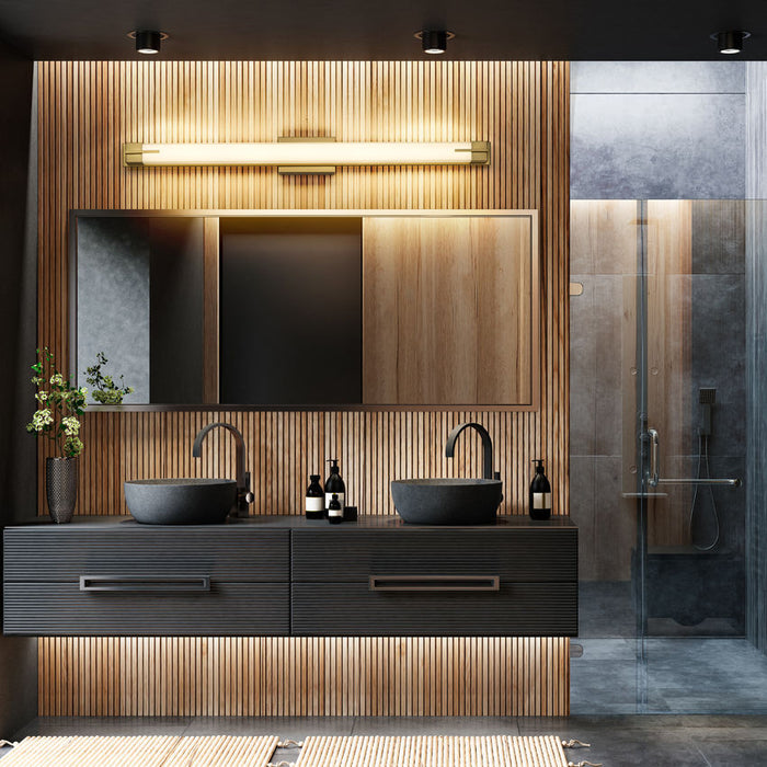Z-Lite Chase Vanity Modern Gold LED 1 Light 43 Inch 4100-43W-MGLD-LED | theLightShop