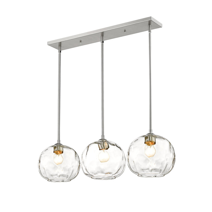Z-Lite Chloe Brushed Nickel Island-Billiard 490P10-3L-BN | theLightShop