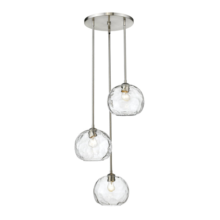 Z-Lite Chloe Brushed Nickel Pendant 490P10-3R-BN | theLightShop