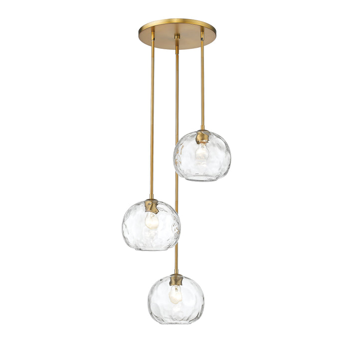 Z-Lite Chloe Olde Brass Pendant 490P10-3R-OBR | theLightShop