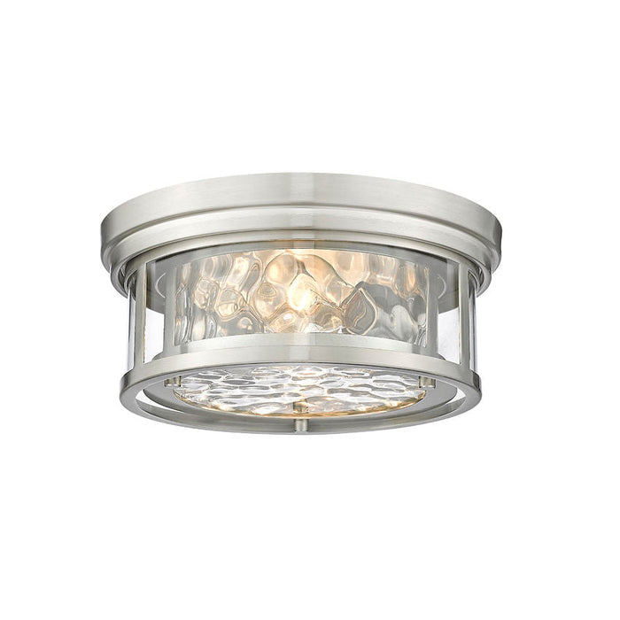 Z-Lite Clarion Brushed Nickel 2 Light Flushmount 493F2-BN | theLightShop