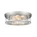 Z-Lite Clarion Brushed Nickel 4 Light Flushmount 493F4-BN | theLightShop