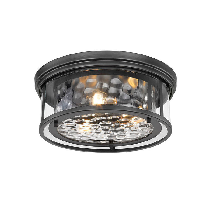 Z-Lite Clarion Matte Black 3 Light Flushmount 493F3-MB | theLightShop