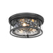 Z-Lite Clarion Matte Black 3 Light Flushmount 493F3-MB | theLightShop
