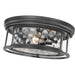 Z-Lite Clarion Matte Black 3 Light Flushmount 493F3-MB | theLightShop