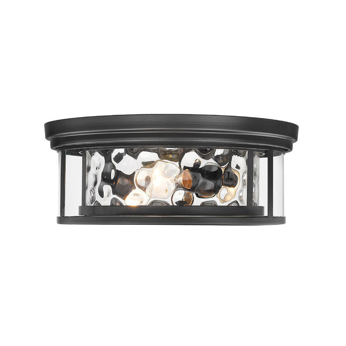 Z-Lite Clarion Matte Black 3 Light Flushmount 493F3-MB | theLightShop