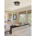 Z-Lite Clarion Matte Black 3 Light Flushmount 493F3-MB | theLightShop