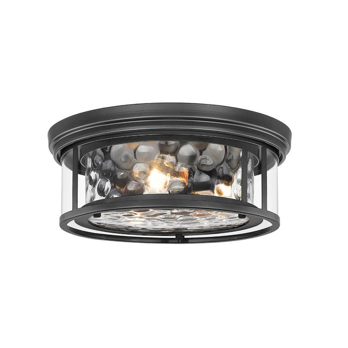 Z-Lite Clarion Matte Black 3 Light Flushmount 493F3-MB | theLightShop