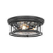 Z-Lite Clarion Matte Black 3 Light Flushmount 493F3-MB | theLightShop