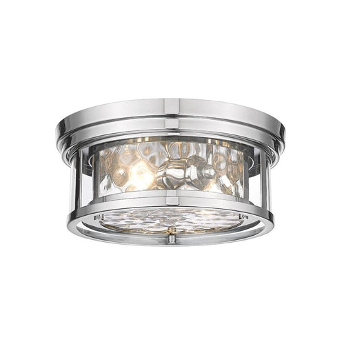 Z-Lite Clarion Polished Nickel 2 Light Flushmount 493F2-PN | theLightShop