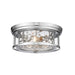 Z-Lite Clarion Polished Nickel 3 Light Flushmount 493F3-PN | theLightShop