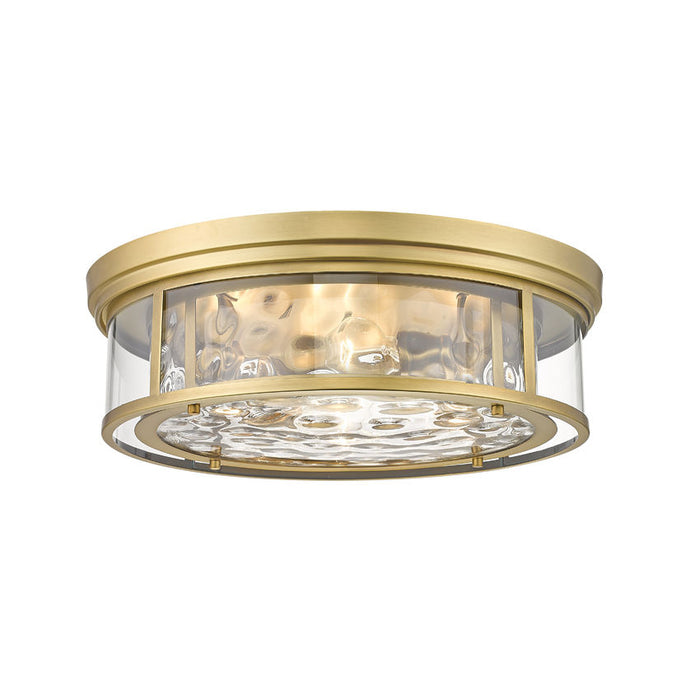 Z-Lite Clarion Rubbed Brass 4 Light Flushmount 493F4-RB | theLightShop