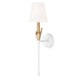Z-Lite Claudelle 1 Light Wall Light - Textured White + Modern Gold