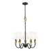 Z-Lite Claudelle 5 Light Chandelier - Matte Black + Modern Gold