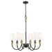 Z-Lite Claudelle 6 Light Chandelier (32’’) - Matte Black + Modern Gold