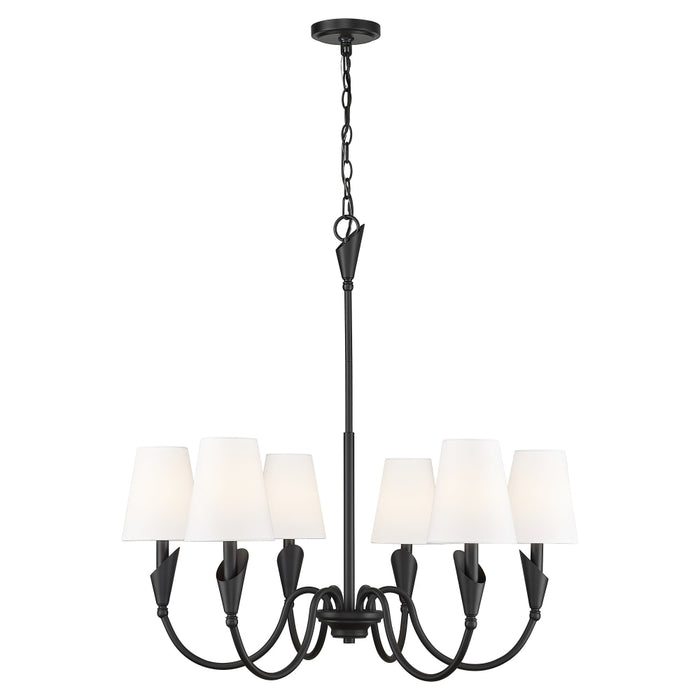 Z-Lite Claudelle 6 Light Chandelier (32’’) - Matte Black