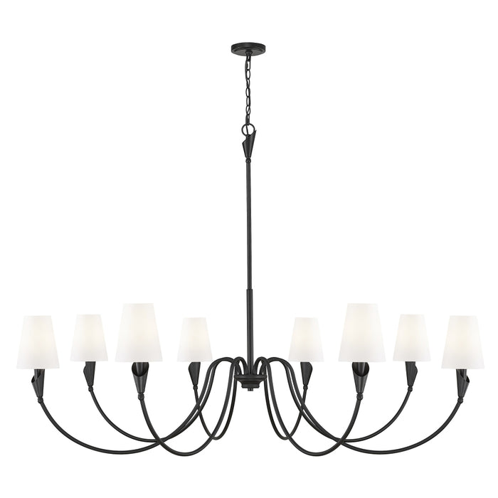 Z-Lite Claudelle 8 Light Chandelier - Matte Black