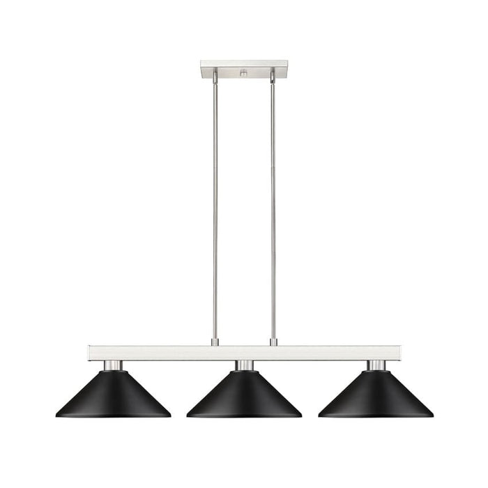 Z-Lite Cobalt Brushed Nickel 3 Light Billiard Light 152BN-MMB | theLightShop