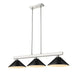 Z-Lite Cobalt Brushed Nickel 3 Light Billiard Light 152BN-MMB | theLightShop