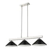 Z-Lite Cobalt Brushed Nickel 3 Light Billiard Light 152BN-MMB | theLightShop