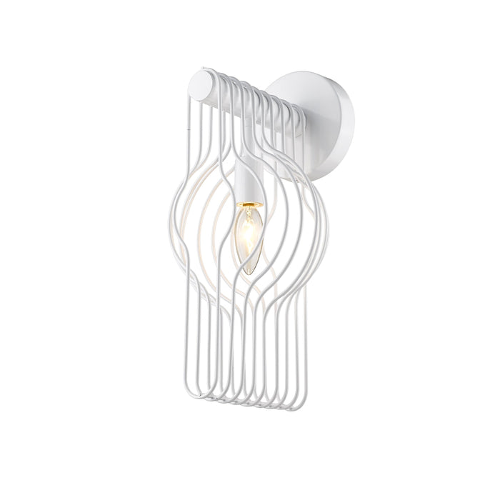 Z-Lite Contour White Wall Sconce 801-1S-WH | theLightShop