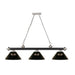 Z-Lite Cordon 3 Light Billiard - Matte Black + Brushed Nickel