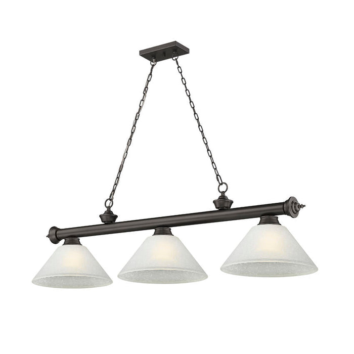 Z-Lite Cordon Bronze 3 Light Billiard 2306-3BRZ-AWL14 | theLightShop
